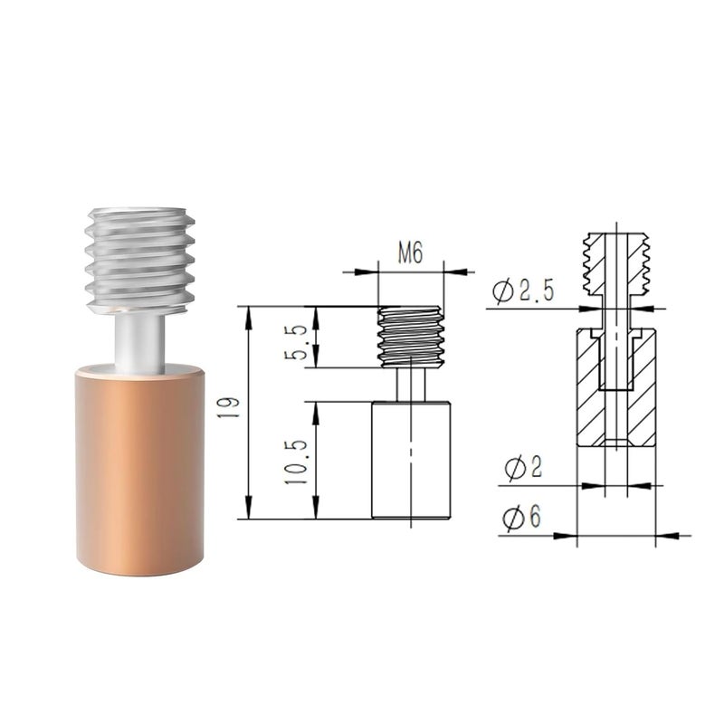 Bimetal Heat Break Throat Hotend Kit 24V 40W 50W For Creality CR 10 Smart S1 S1 Pro Standard Normal 260 - Image 4